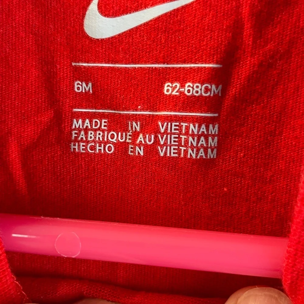 Nike Red Infant‎ Romper with Just Do It Print